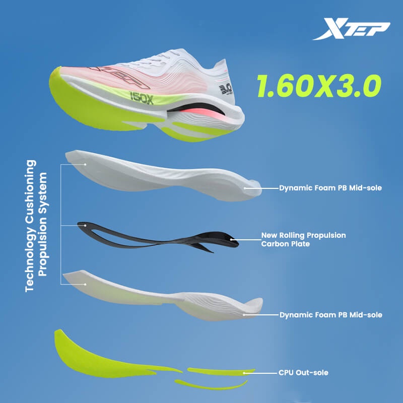 Xtep160x-Zapatillas de correr  - Men'S Xtep Shoes reseña y precio