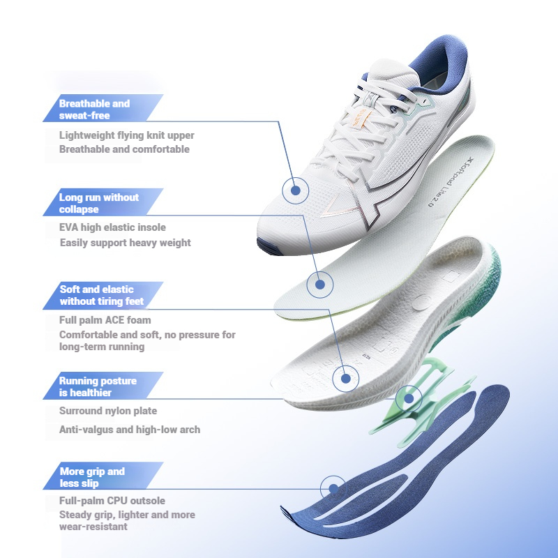 Xtep 2000km Plus zapatillas pa - Men'S Xtep Shoes reseña y precio